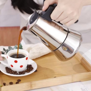 12 Cup Stovetop Espresso Maker Stainless Steel Moka Pot Espresso Maker Percolator Italian Coffee Maker Capable Mocha Coffee Machine Cafe Classic Maker for Home & Camping 600ml 20oz